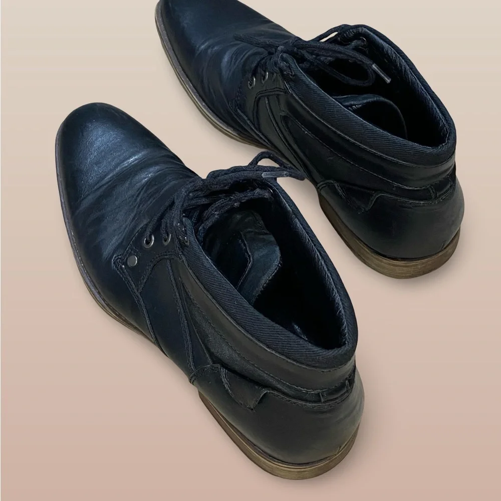 Vince Restoration Mens Boots‎ Shoes Size 9M Black Faux Leather